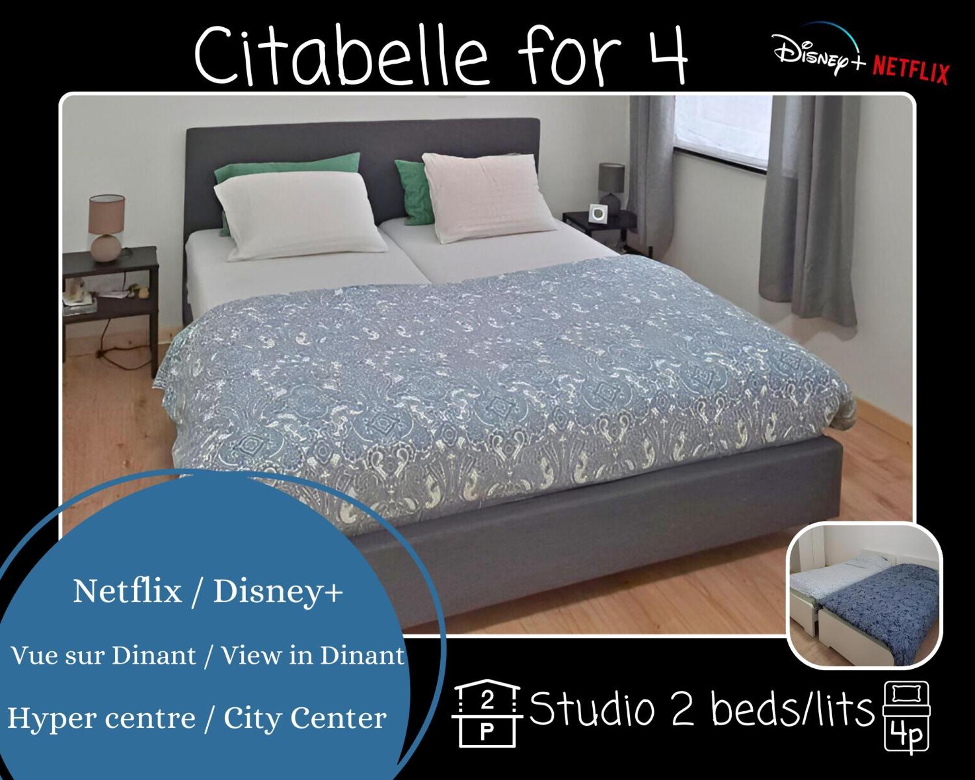 O Reflets - Citabelle For 4 - Studio 2 Rooms View "Citadelle" Dinant Kültér fotó